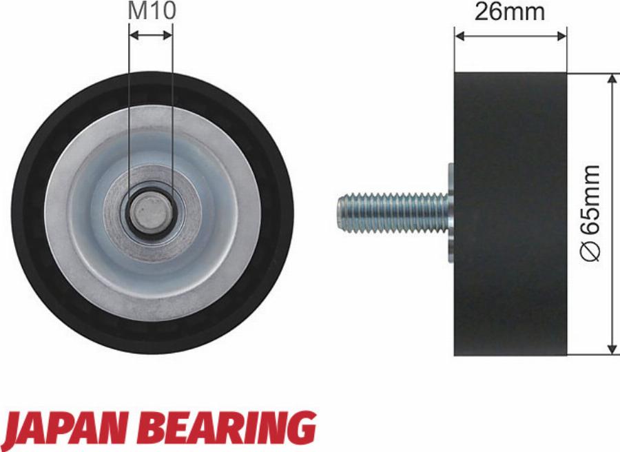 NTY RNK-BM-002B - Poulie renvoi / transmission, courroie trapézoïdale à nervures droxauto.com