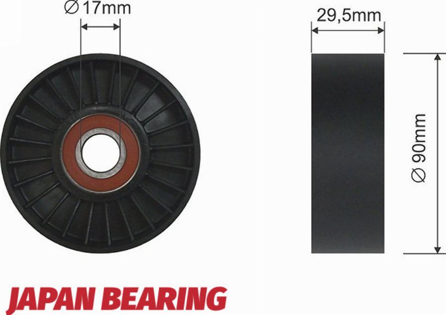 NTY RNK-CH-023 - Poulie renvoi / transmission, courroie trapézoïdale à nervures droxauto.com