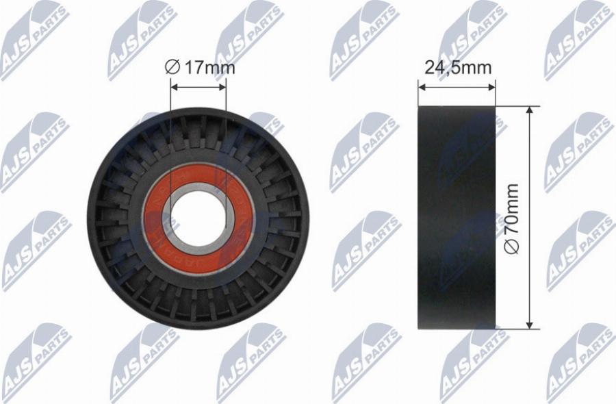 NTY RNK-CT-005 - Poulie renvoi / transmission, courroie trapézoïdale à nervures droxauto.com