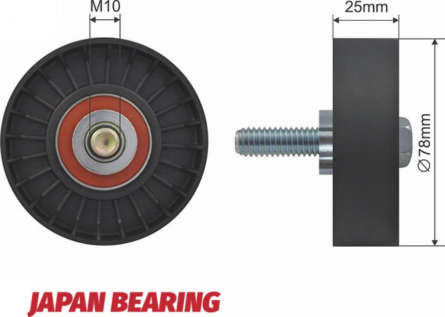 NTY RNK-CT-025 - Poulie renvoi / transmission, courroie trapézoïdale à nervures droxauto.com