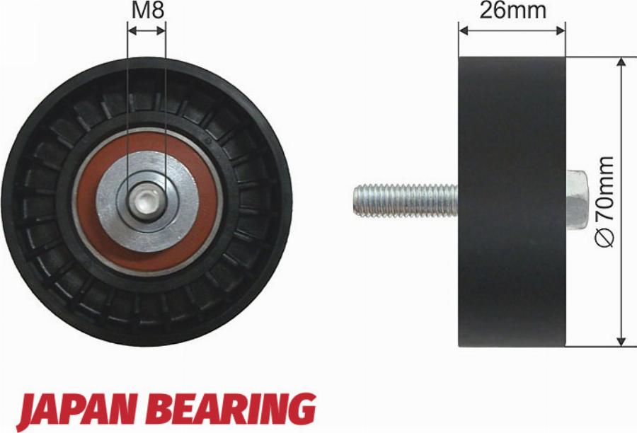 NTY RNK-FR-004 - Poulie renvoi / transmission, courroie trapézoïdale à nervures droxauto.com