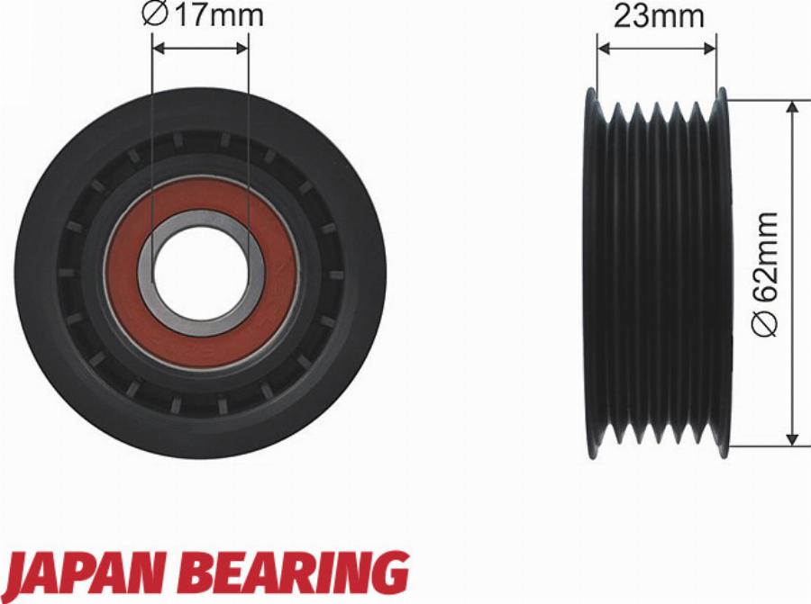 NTY RNK-FR-016 - Poulie renvoi / transmission, courroie trapézoïdale à nervures droxauto.com