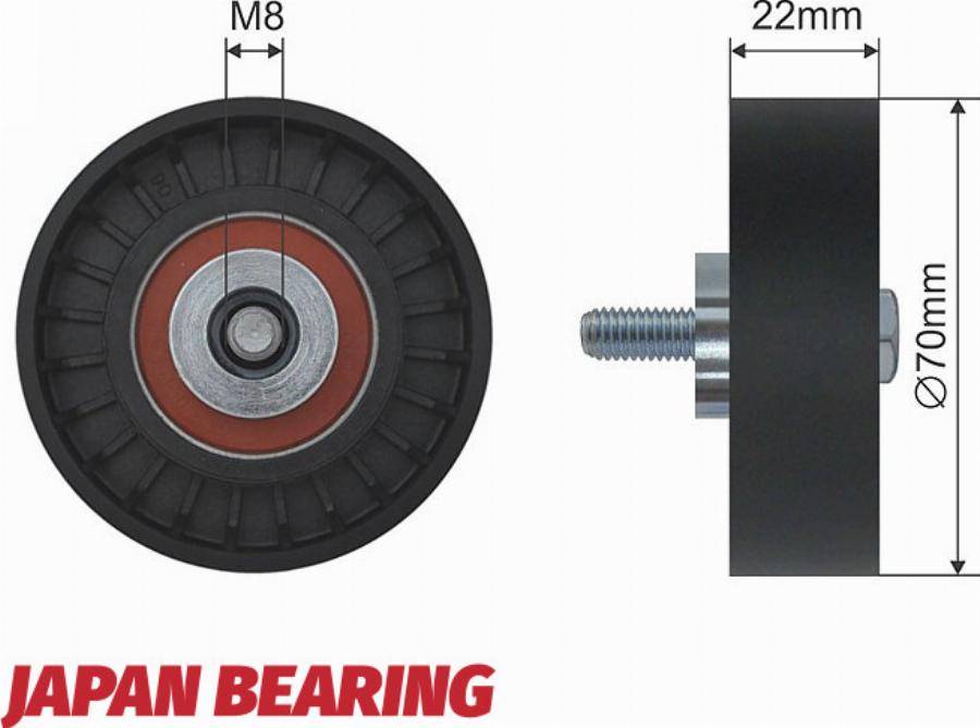 NTY RNK-FT-001 - Poulie renvoi / transmission, courroie trapézoïdale à nervures droxauto.com