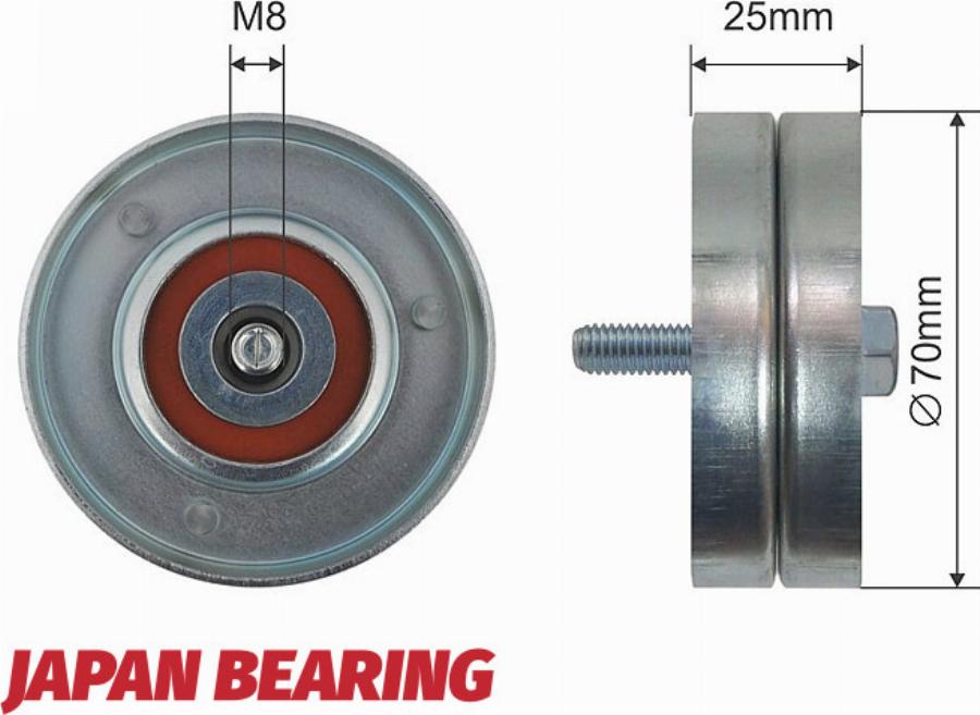 NTY RNK-FT-008 - Poulie renvoi / transmission, courroie trapézoïdale à nervures droxauto.com