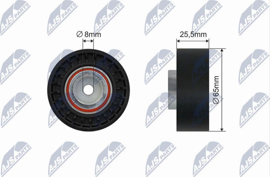 NTY RNK-FT-018 - Poulie renvoi / transmission, courroie trapézoïdale à nervures droxauto.com