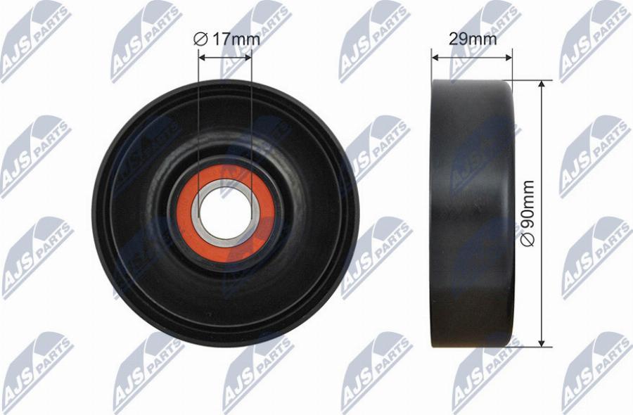 NTY RNK-LR-020 - Poulie renvoi / transmission, courroie trapézoïdale à nervures droxauto.com