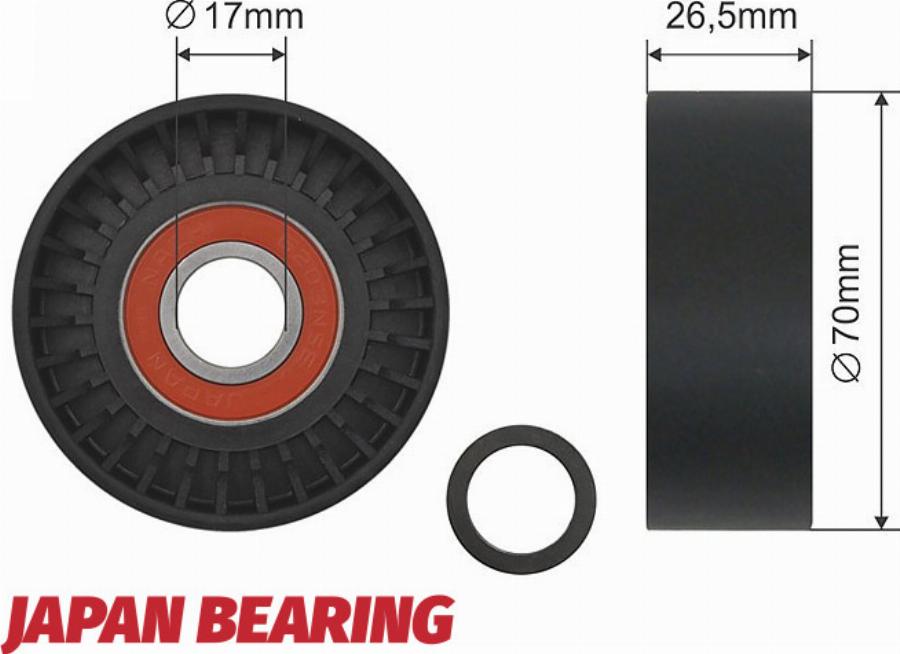 NTY RNK-ME-004 - Poulie renvoi / transmission, courroie trapézoïdale à nervures droxauto.com