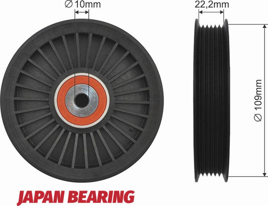 NTY RNK-ME-010 - Poulie renvoi / transmission, courroie trapézoïdale à nervures droxauto.com