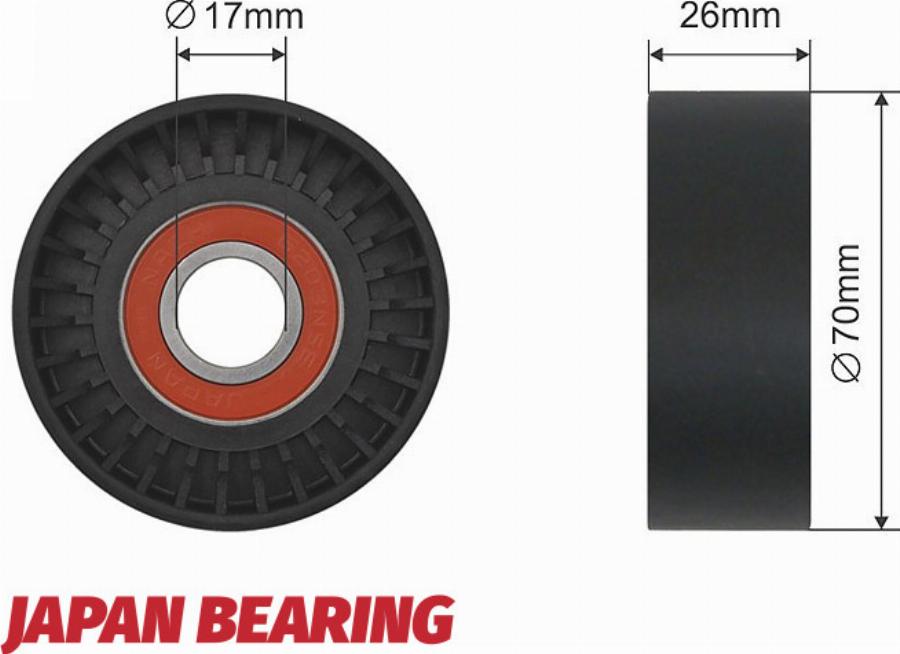 NTY RNK-PL-015 - Poulie renvoi / transmission, courroie trapézoïdale à nervures droxauto.com