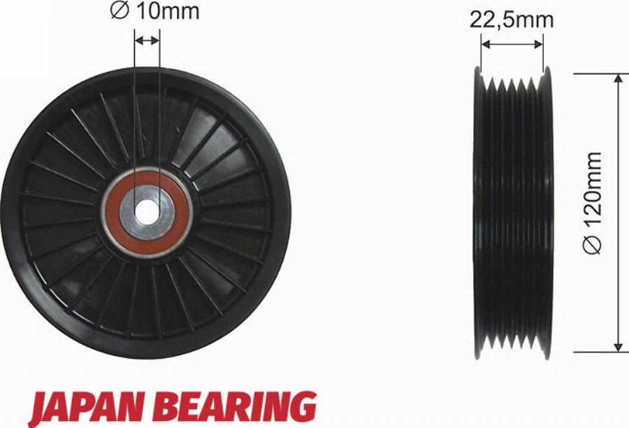 NTY RNK-PL-022 - Poulie renvoi / transmission, courroie trapézoïdale à nervures droxauto.com
