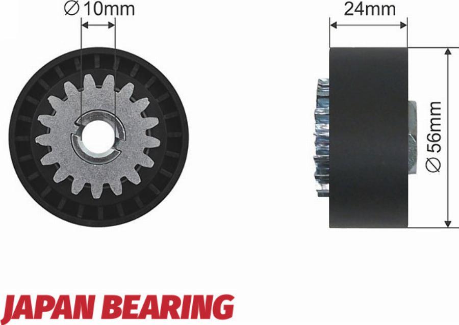 NTY RNK-RE-010 - Poulie renvoi / transmission, courroie trapézoïdale à nervures droxauto.com