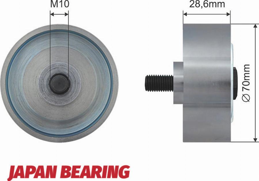 NTY RRK-TY-004 - Poulie renvoi / transmission, courroie trapézoïdale à nervures droxauto.com