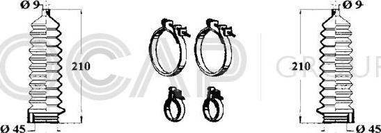 OCAP 0900419 - Jeu de joints-soufflets, direction droxauto.com