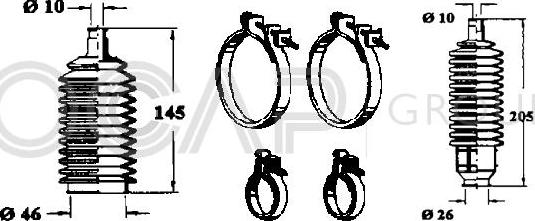 OCAP 0900596 - Jeu de joints-soufflets, direction droxauto.com