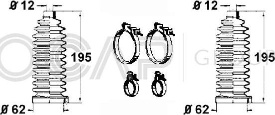 OCAP 0902540 - Jeu de joints-soufflets, direction droxauto.com