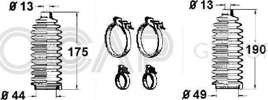 OCAP 0902542 - Jeu de joints-soufflets, direction droxauto.com