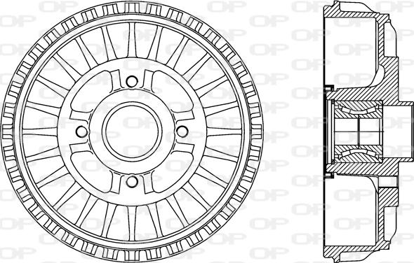 Open Parts BAD9091.31 - Tambour de frein droxauto.com