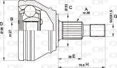 Open Parts CVJ5442.10 - Jeu de joints, arbre de transmission droxauto.com