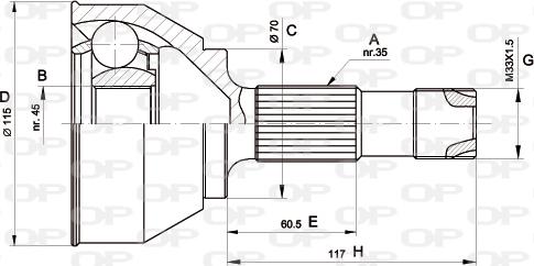 Open Parts CVJ5458.10 - Jeu de joints, arbre de transmission droxauto.com