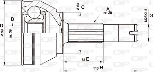 Open Parts CVJ5463.10 - Jeu de joints, arbre de transmission droxauto.com