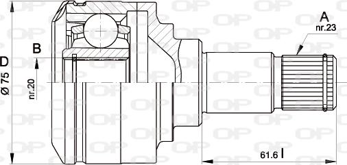 Open Parts CVJ5406.20 - Jeu de joints, arbre de transmission droxauto.com