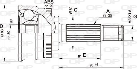 Open Parts CVJ5484.10 - Jeu de joints, arbre de transmission droxauto.com