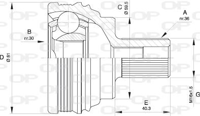 Open Parts CVJ5538.10 - Jeu de joints, arbre de transmission droxauto.com