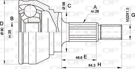 Open Parts CVJ5576.10 - Jeu de joints, arbre de transmission droxauto.com