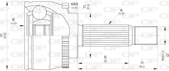 Open Parts CVJ5601.10 - Jeu de joints, arbre de transmission droxauto.com