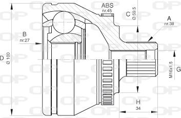 Open Parts CVJ5621.10 - Jeu de joints, arbre de transmission droxauto.com