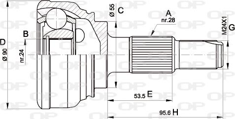 Open Parts CVJ5082.10 - Jeu de joints, arbre de transmission droxauto.com