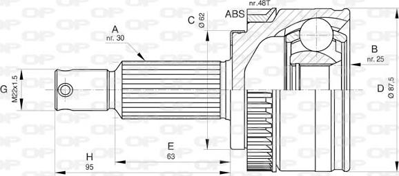 Open Parts CVJ5800.10 - Jeu de joints, arbre de transmission droxauto.com