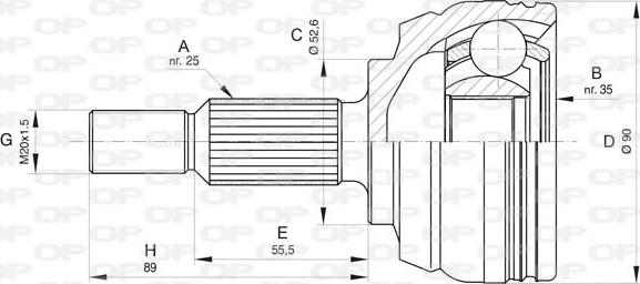 Open Parts CVJ5801.10 - Jeu de joints, arbre de transmission droxauto.com