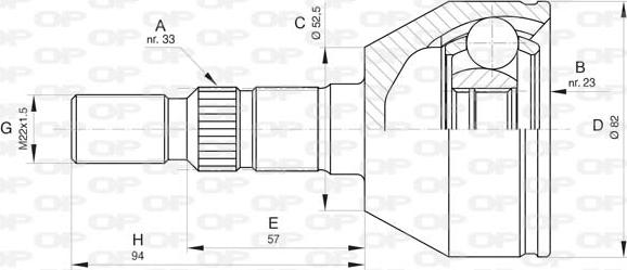 Open Parts CVJ5826.10 - Jeu de joints, arbre de transmission droxauto.com