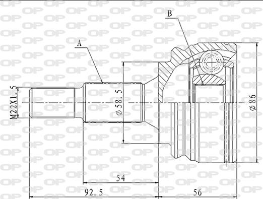 Open Parts CVJ5873.10 - Jeu de joints, arbre de transmission droxauto.com