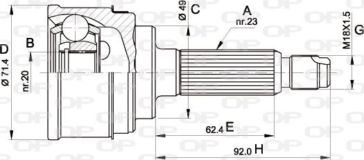 Open Parts CVJ5349.10 - Jeu de joints, arbre de transmission droxauto.com