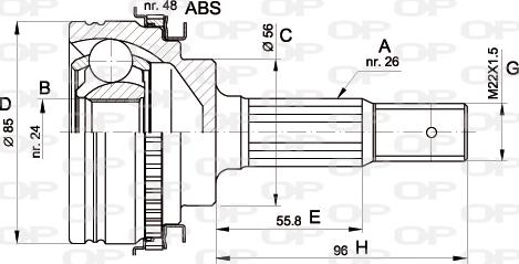 Open Parts CVJ5341.10 - Jeu de joints, arbre de transmission droxauto.com