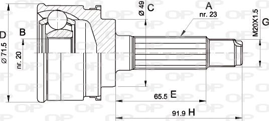 Open Parts CVJ5348.10 - Jeu de joints, arbre de transmission droxauto.com