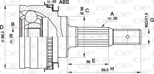 Open Parts CVJ5342.10 - Jeu de joints, arbre de transmission droxauto.com