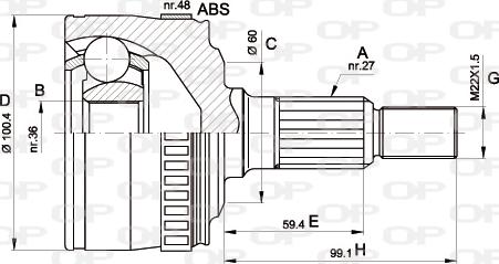 Open Parts CVJ5360.10 - Jeu de joints, arbre de transmission droxauto.com