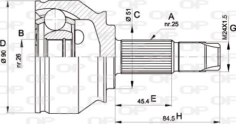 Open Parts CVJ5374.10 - Jeu de joints, arbre de transmission droxauto.com
