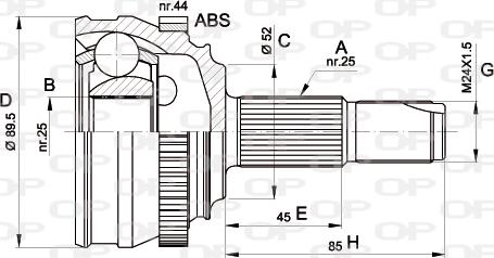 Open Parts CVJ5251.10 - Jeu de joints, arbre de transmission droxauto.com