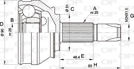 Open Parts CVJ5252.10 - Jeu de joints, arbre de transmission droxauto.com