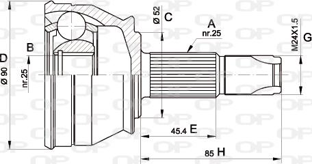 Open Parts CVJ5211.10 - Jeu de joints, arbre de transmission droxauto.com