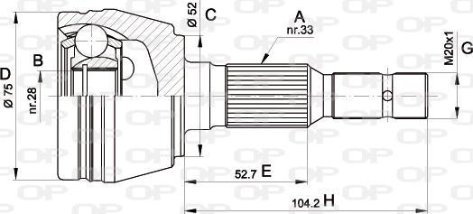 Open Parts CVJ5285.10 - Jeu de joints, arbre de transmission droxauto.com