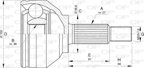 Open Parts CVJ5740.10 - Jeu de joints, arbre de transmission droxauto.com