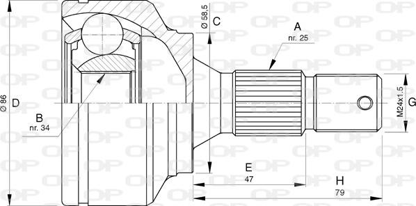 Open Parts CVJ5741.10 - Jeu de joints, arbre de transmission droxauto.com