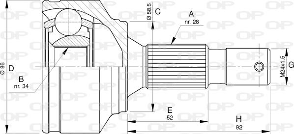 Open Parts CVJ5767.10 - Jeu de joints, arbre de transmission droxauto.com