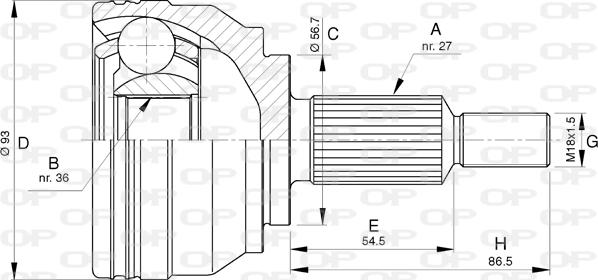 Open Parts CVJ5779.10 - Jeu de joints, arbre de transmission droxauto.com
