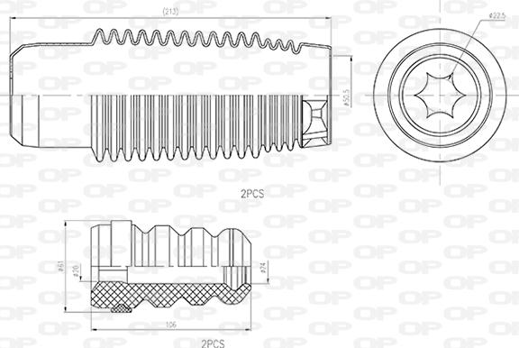 Open Parts DCK5044.04 - Kit de protection contre la poussière, amortisseur droxauto.com